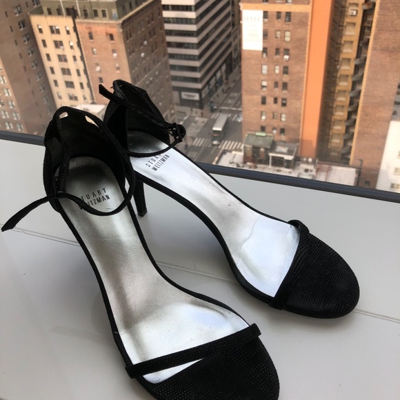 Stuart Weitzman elegant black suede with details sandals in great condition - Picture 6 of 9